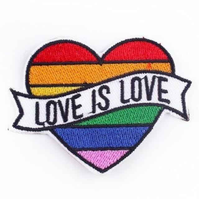 Love is Love Iron On Gay Patch- lgbtq iron on patches - gay pride patch - gay patches