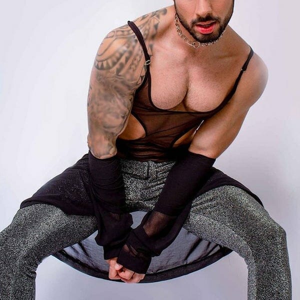 Mesh Gay Bodysuit - gay bodysuit