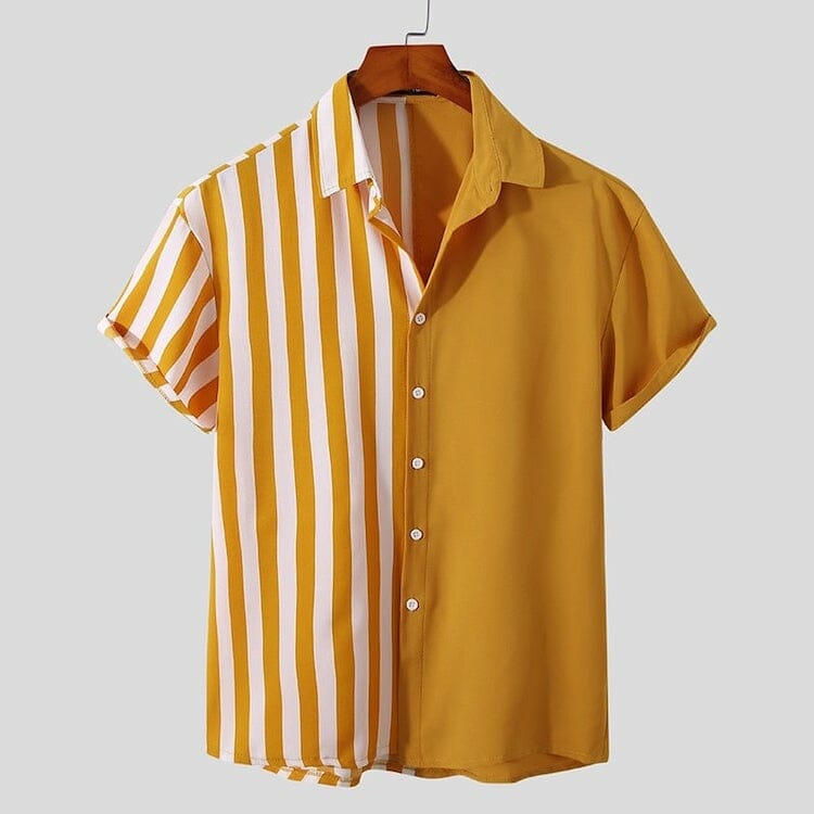 Plain + Striped Half Half Shirt- queer shirt - gay shirt - lgbt shirt