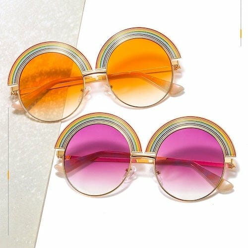 Rainbow Round Sunglasses - gay sunglasses - lgbt sunglasses - lgbtq sunglasses