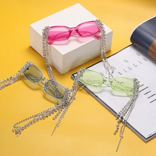 Rhinestone Tassel Sunglasses - gay sunglasses - lgbt sunglasses - lgbtq sunglasses