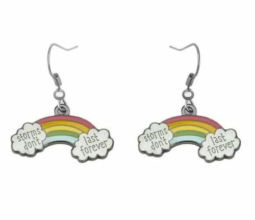 Storms Don't Last Forever Rainbow Earrings - gay earrings