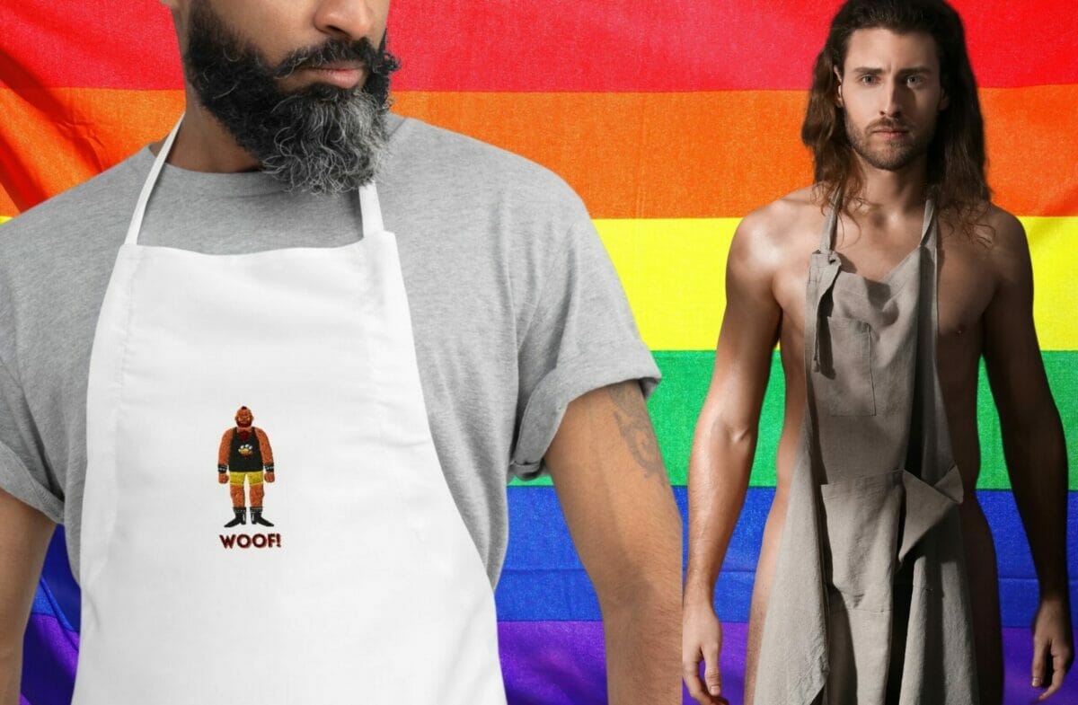 The 11 Best Gay Aprons For Getting Fierce & Prideful In The Kitchen!