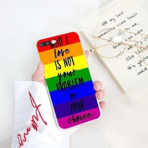 Who I Love Is Not Your Problem iPhone Case - gay phone case - lgbt phone cases - gay pride phone case