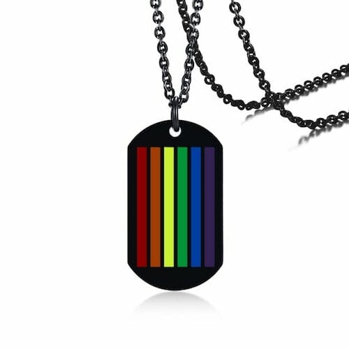 gay necklace - lgbtq necklace - subtle lgbt necklace - gay pendant 1