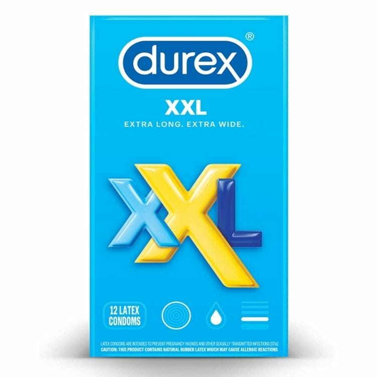 Durex XXL Lubricated 3 Pack Condoms- best gay anal condom