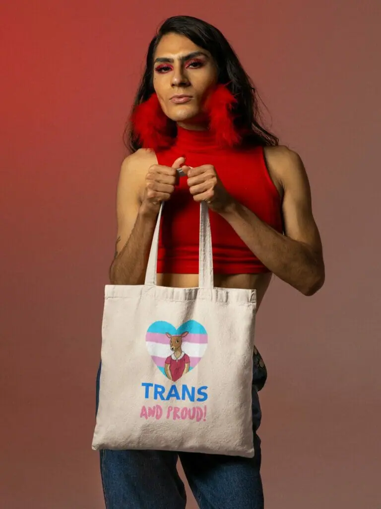 Trans And Proud Eco Tote Bag grindr tribes meaning - trans