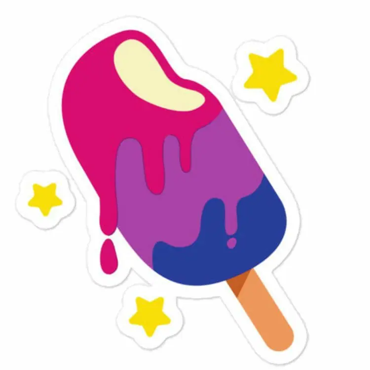 Bisexual Popsicle Bubble-Free Stickers - Best Gay Stickers