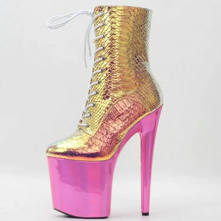 Club Kid Snake Print Stiletto Boots - Best Gay boots