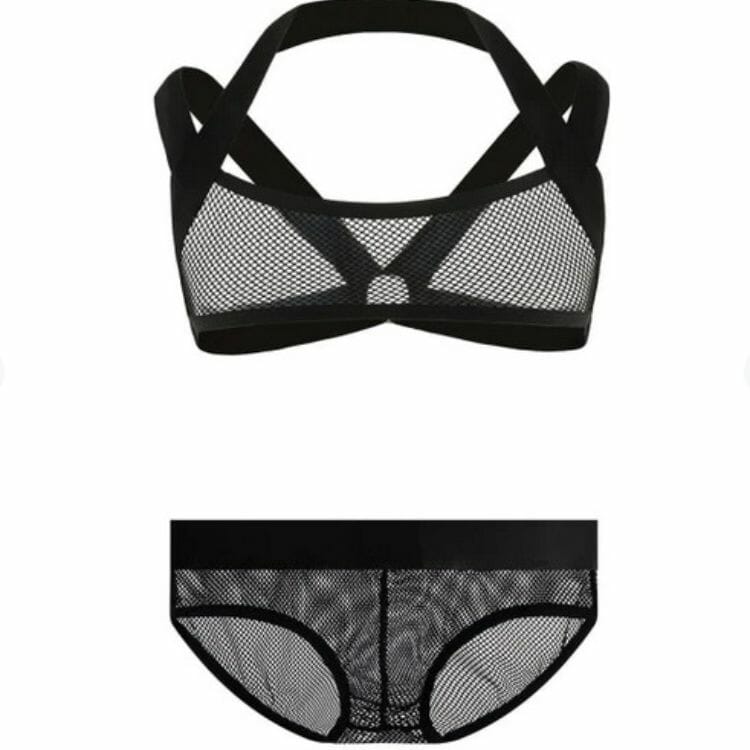Erotic Mesh Harness + Underwear Outfit - best male lingerie