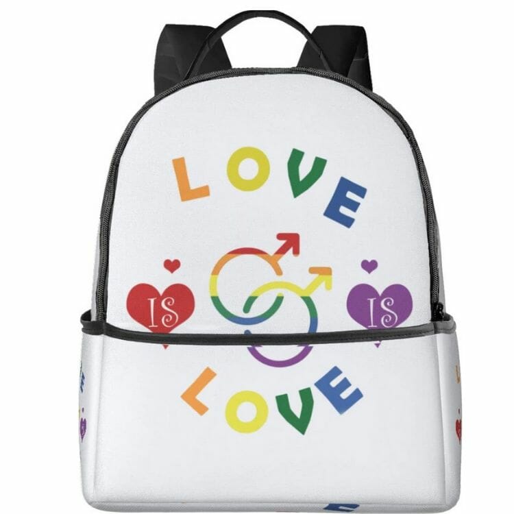 Generic School Backpack LGBT Gay Pride Love - Best Gay backpacks