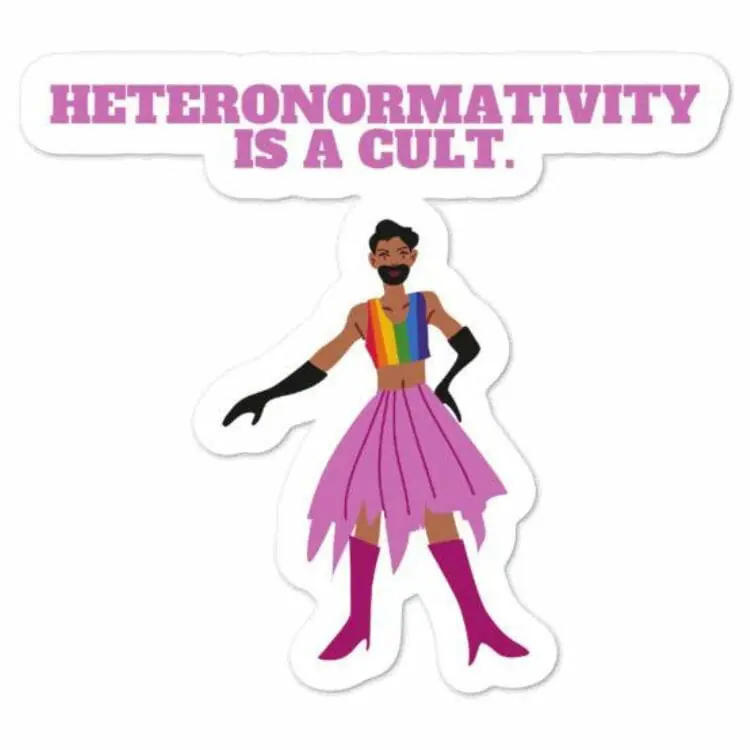Heteronormativity Is A Cult Stickers - Best Gay Stickers