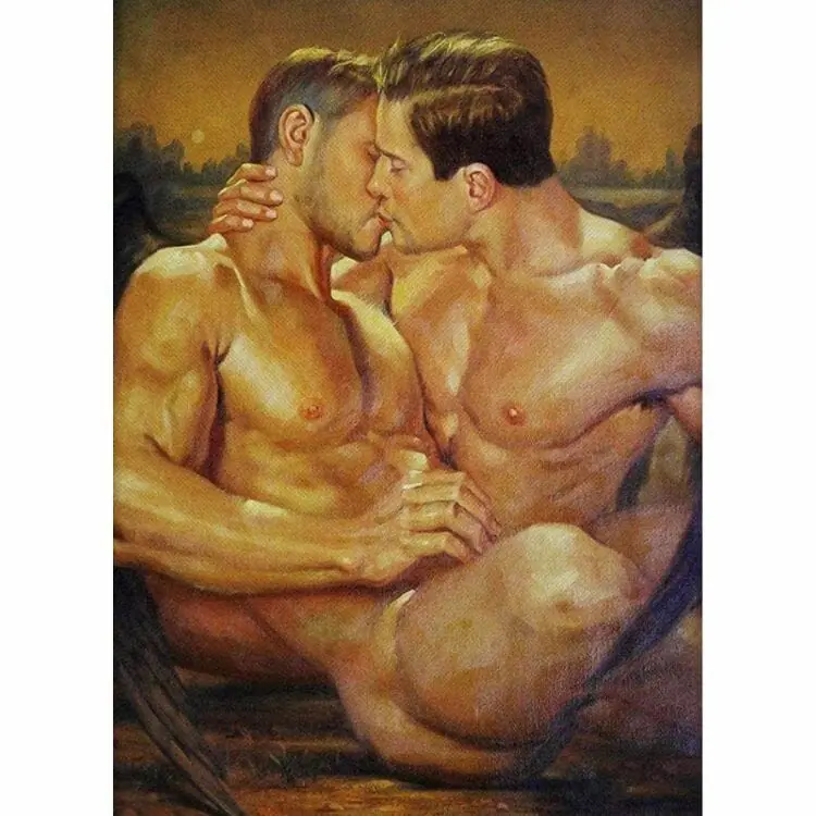 KINKWP Puzzle Gay Men Hugging and Kissing - Best Gay Puzzles