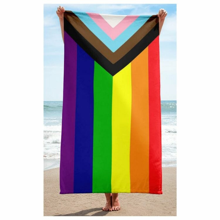 LGBT Progress Pride Towel - best gay beach towels