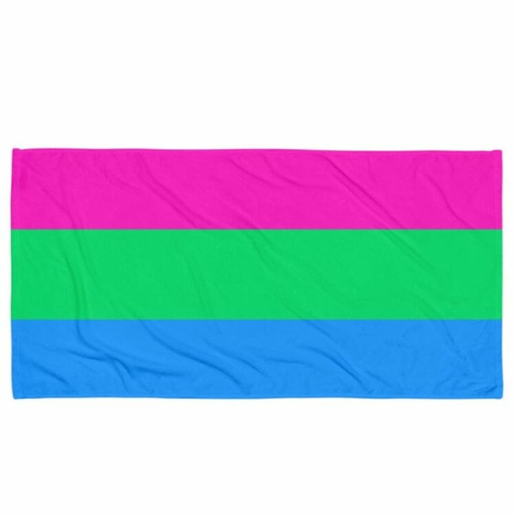 Polysexual Pride Flag Towel - best gay beach towels