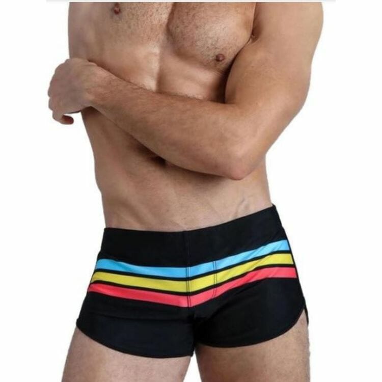 Pride Stripe Swim Trunks