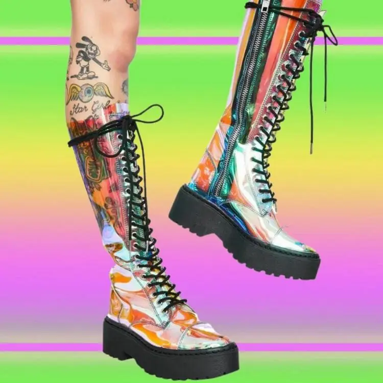 Translucent Cross-Tied Boots - Best Gay boots