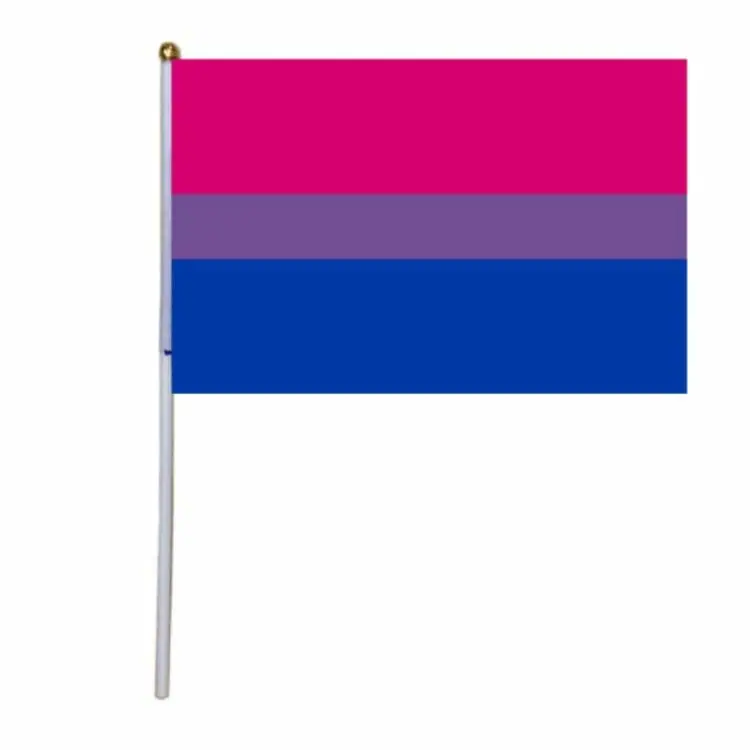 100 x Hand-Held Bisexual Pride Flags