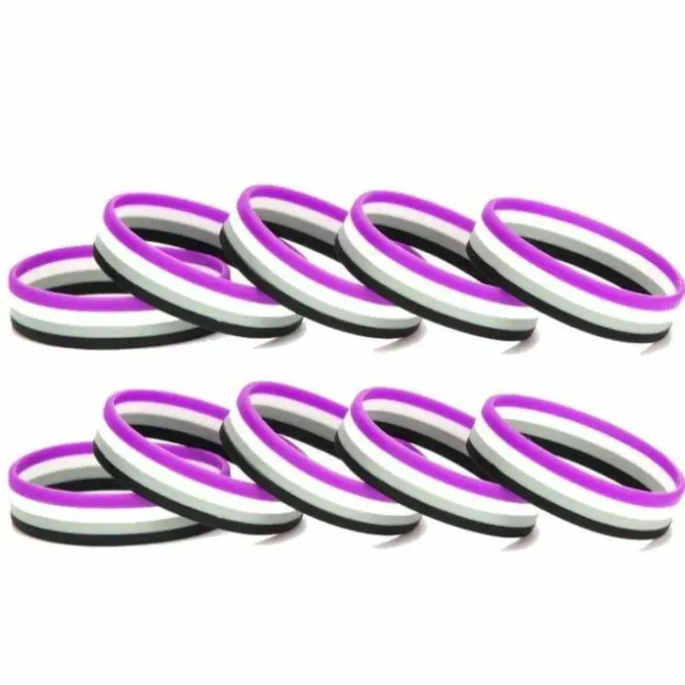 Asexual Pride Rubber Wristband (Set Of 3)