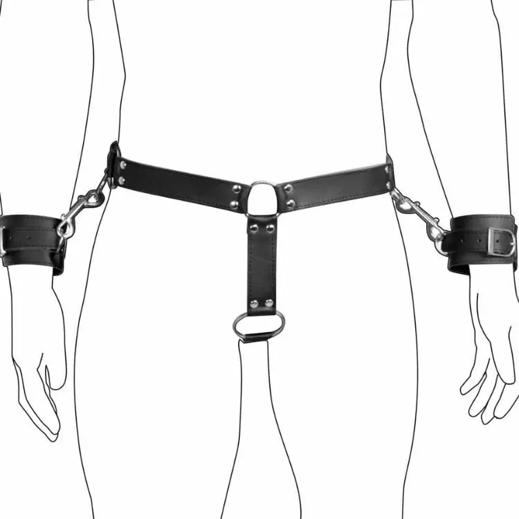 Drahwal Men's Leather Chastity Belt