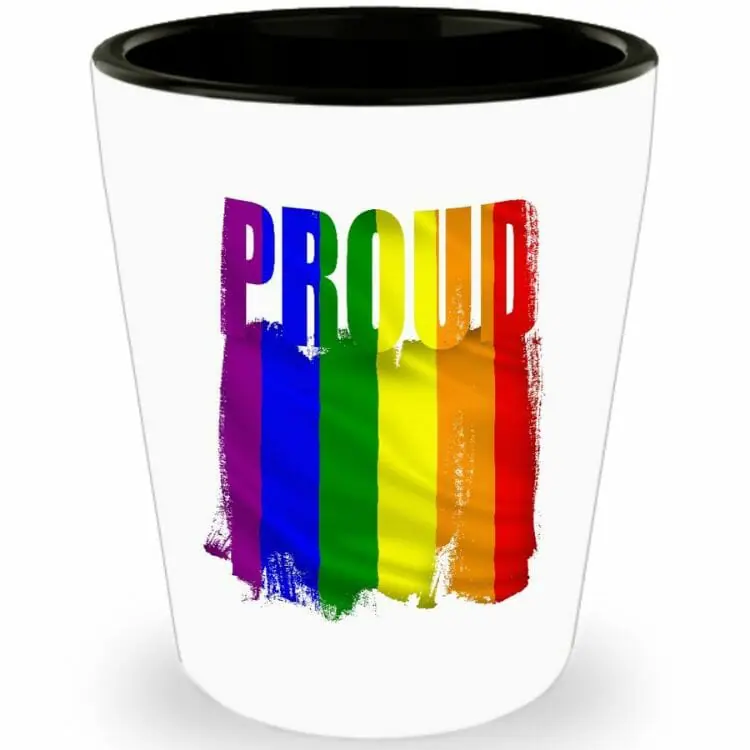 Gay Pride Rainbow Shot Glass