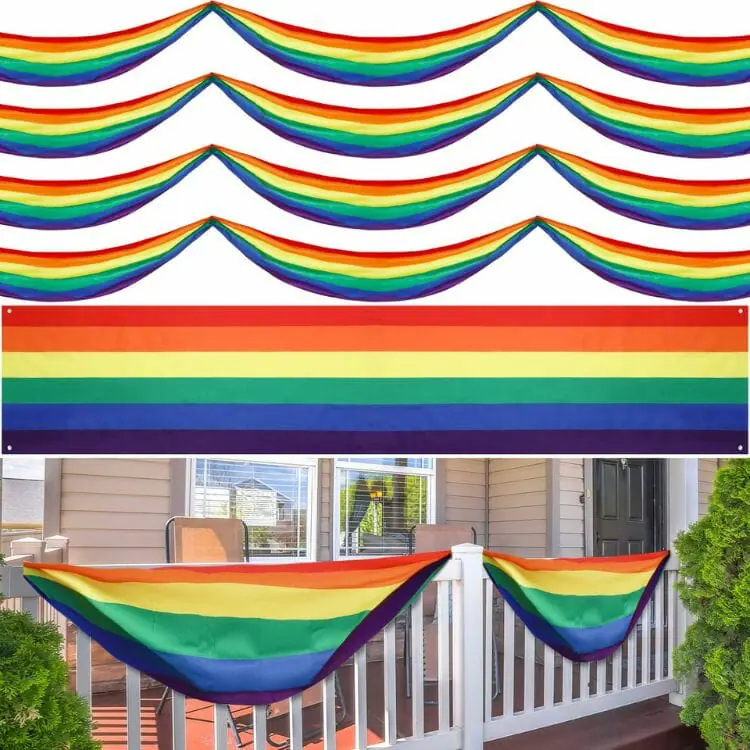 Irenare 4 Pcs Rainbow Gay Pride Banners