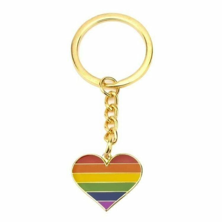 LGBT Pride Heart Keychain