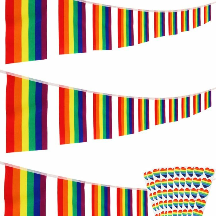 LWBDD 76pcs Pride Flag Rainbow Decorations