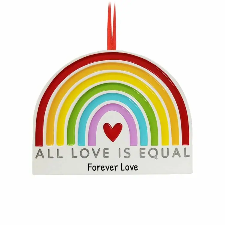 Personalized All Love is Equal Ornament - Best Gay Christmas Ornaments