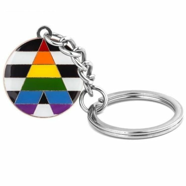 Straight Ally Pride Keychain