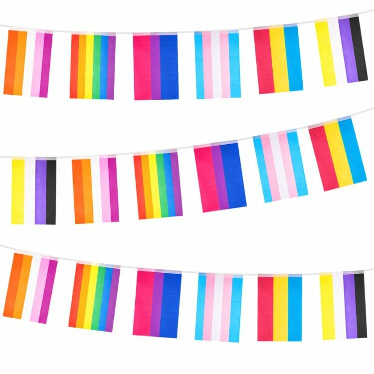 66 Ft Rainbow String Flags