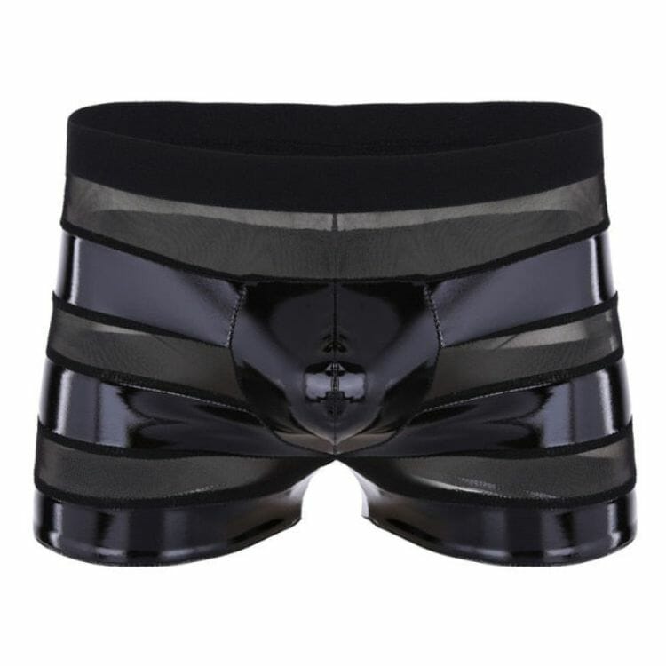 Black Wet Look Boxer Underwear