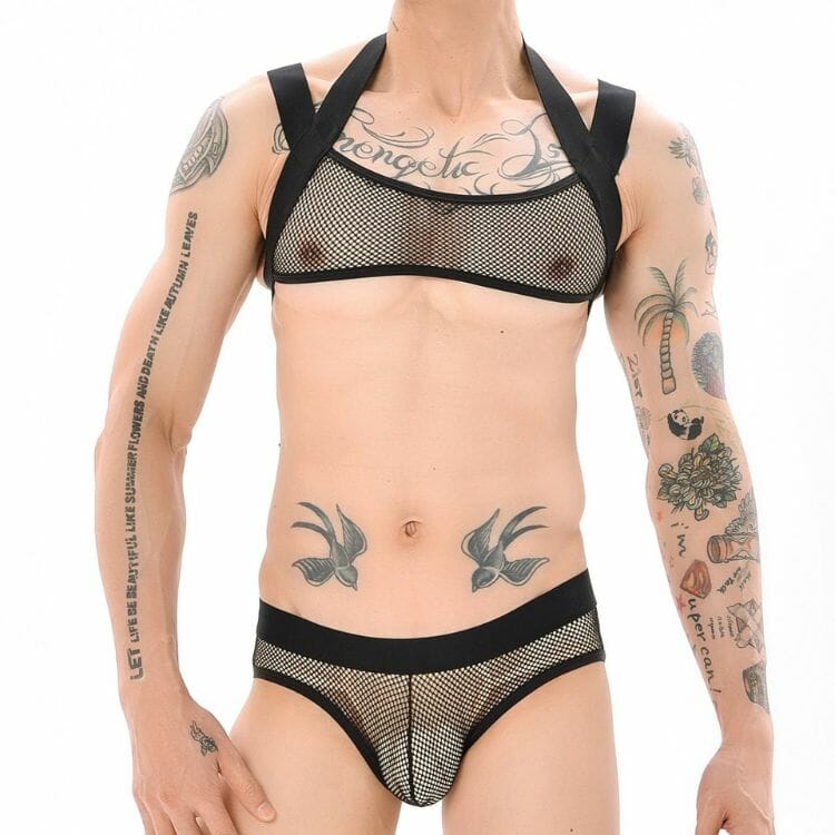 Erotic Mesh Harness + Underwear Outfit