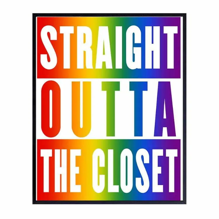 Gay Pride Flag Wall Art Poster