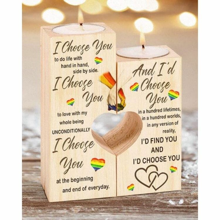 Happy LGBT Pride Month Candle Holder