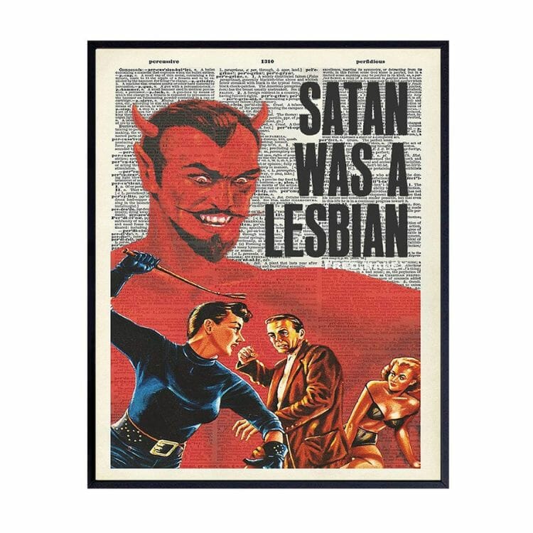 Lesbian LGBTQ Gay Dictionary Wall Art