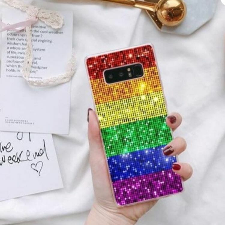 Rainbow Sequins Samsung Phone Case