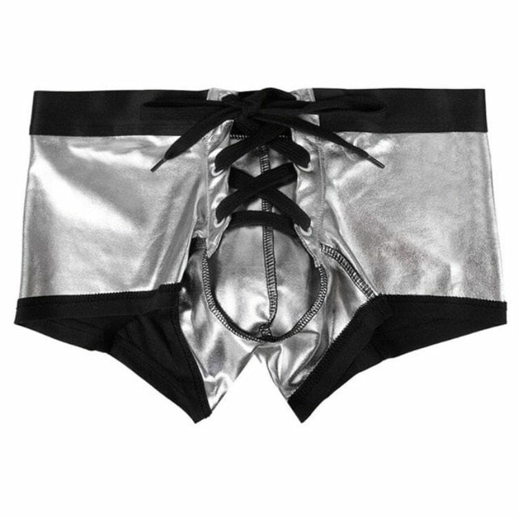 Super Booty Drawstring PU Leather Boxers