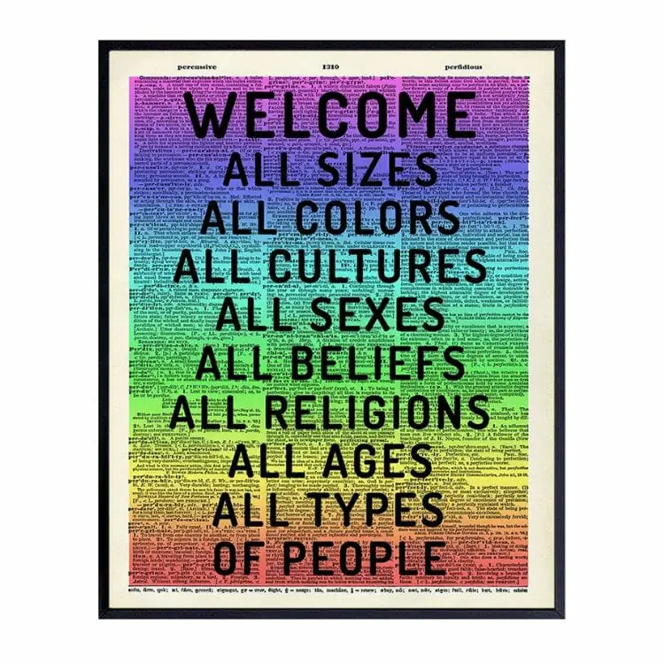 Welcome Sign - Tolerance Dictionary Wall Decor