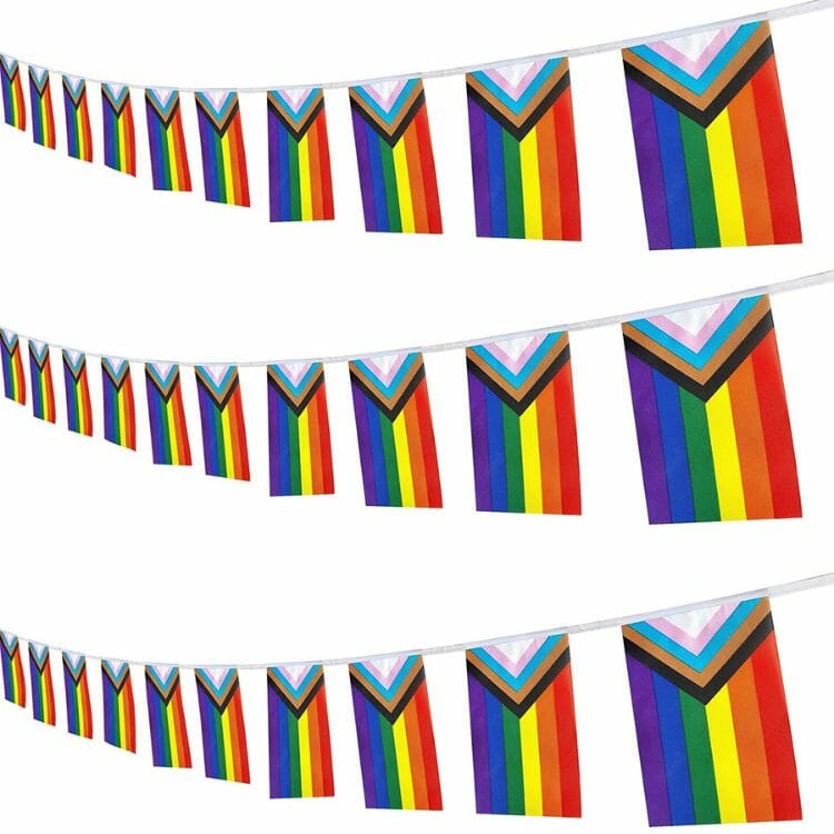 ZXvZYT Progress Rainbow Pride Flags Banner