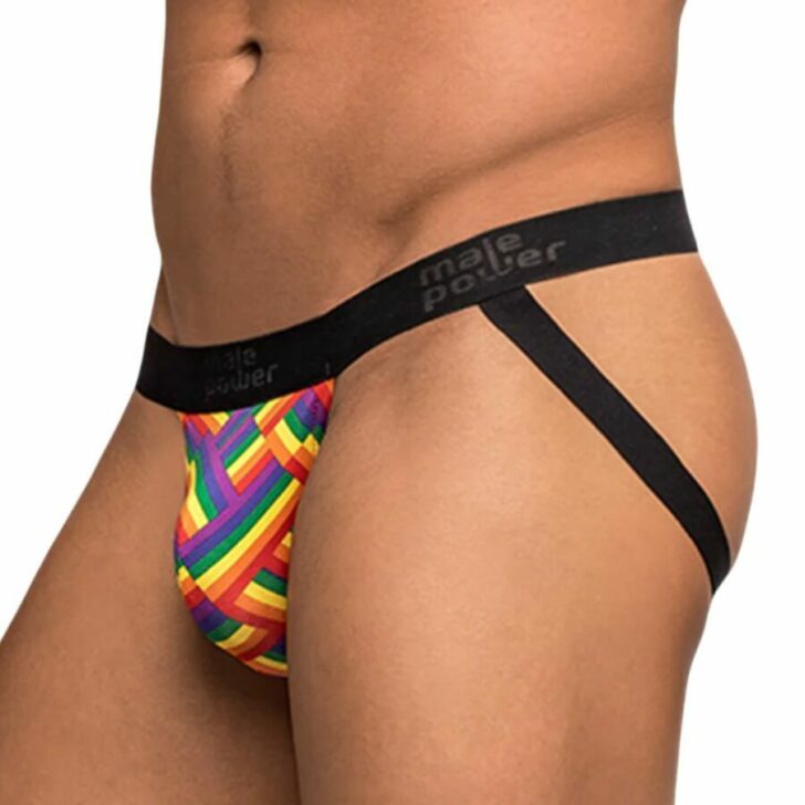 Best Male Power Underwear - Pride Fest Jock Underwear Rainbow Herringbone