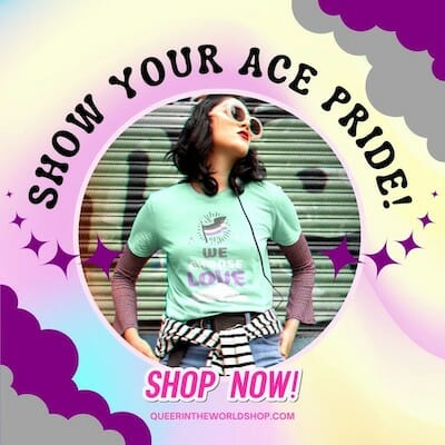 Shop Asexual Pride Designs @ Queerintheworldshop.com