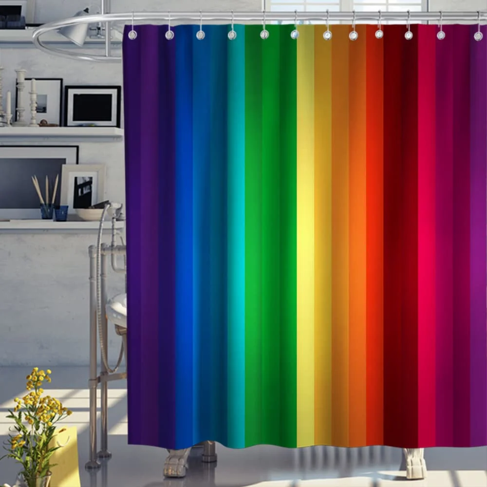 The BlackSpot Rainbow Shower Curtain