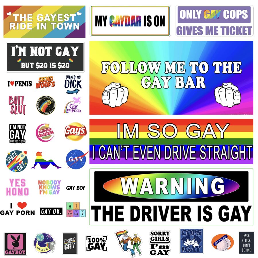 Original Funny Gay Prank Bumper Stickers