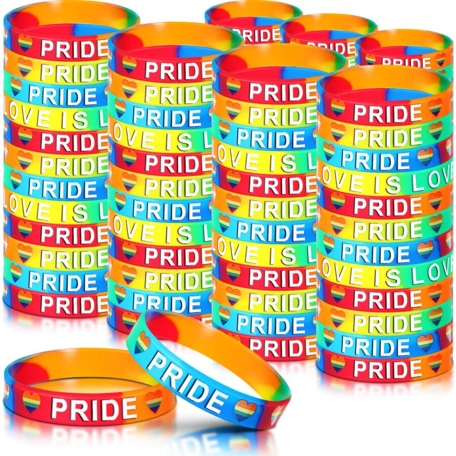Glenmal Gay Pride Rainbow Silicone Bracelets