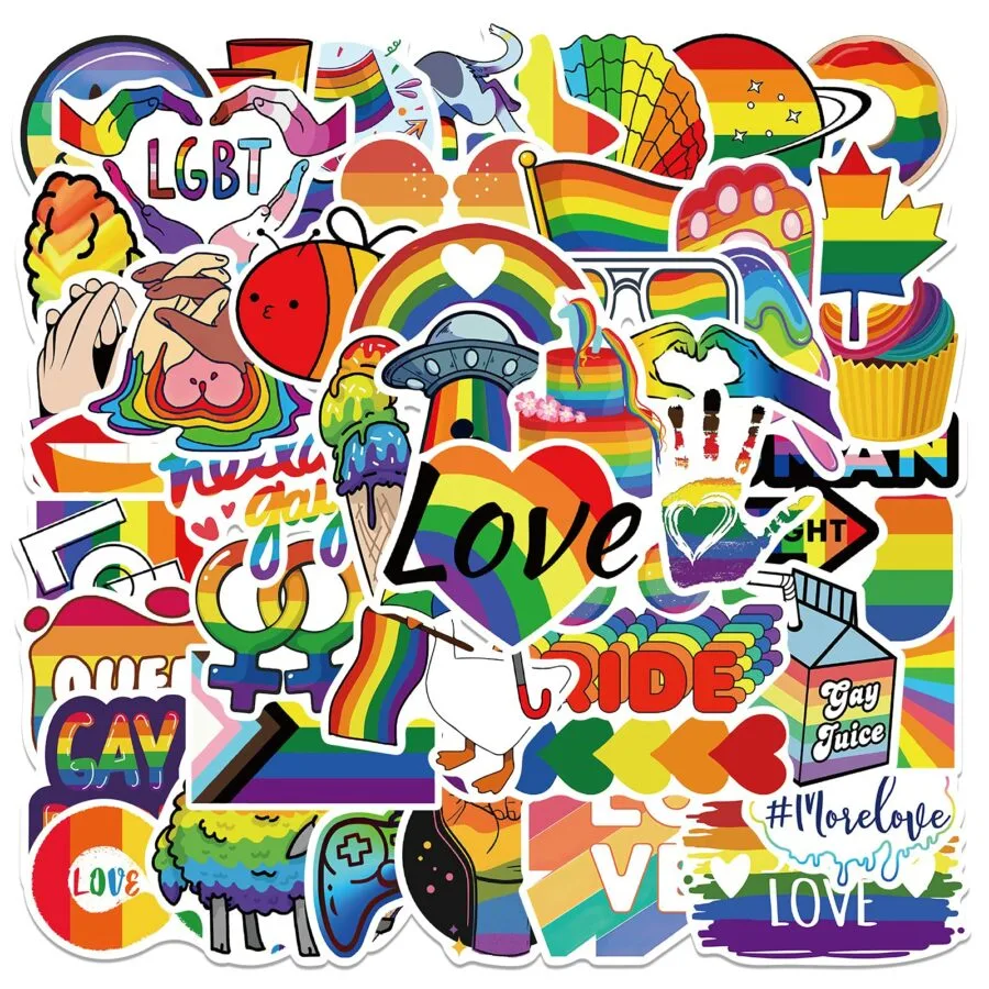 50PCS LGBT Gay Pride Stickers
