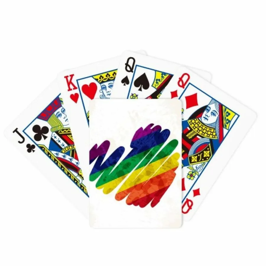 Painting Heart LGBT Rainbow Playing Cards