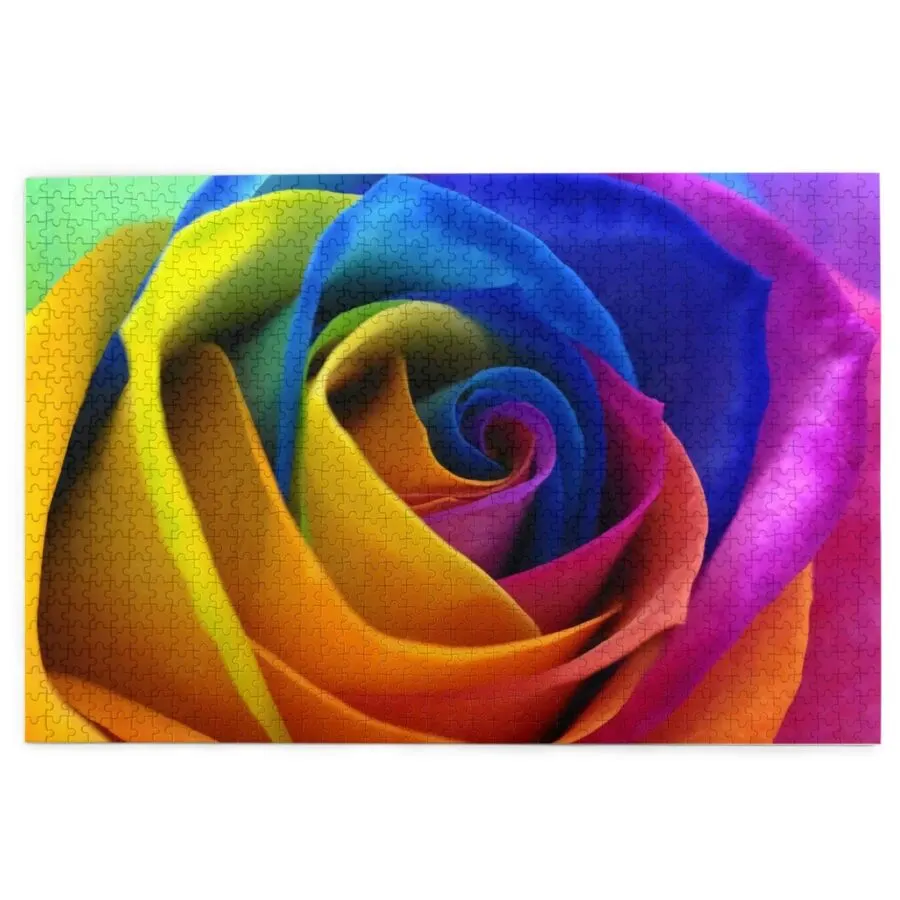 JIANXIA Art Rainbow Rose Gay Jigsaw Puzzle