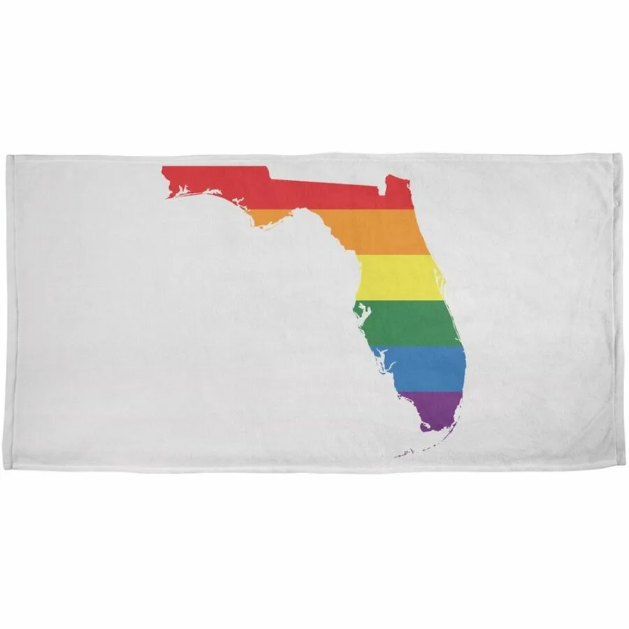 Florida State Gay Pride Rainbow Beach Towel