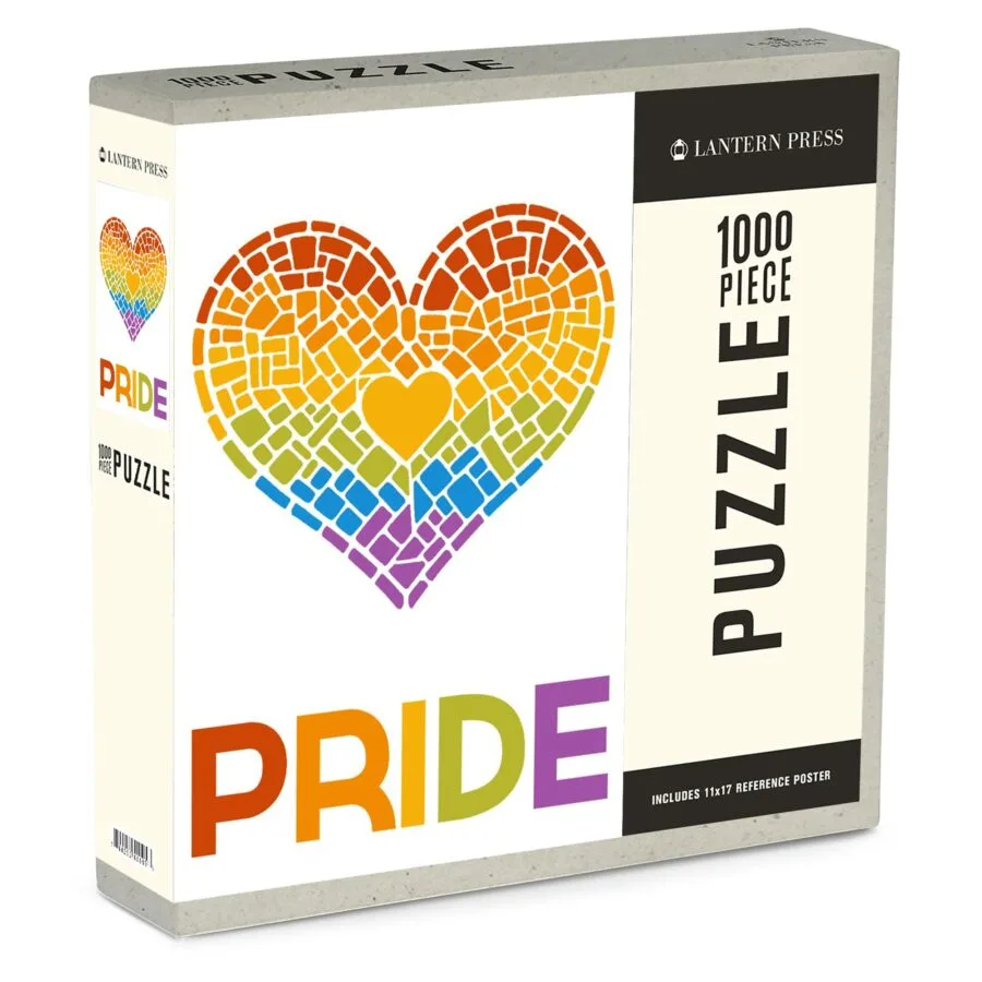 Piece Gay Pride Mosaic Heart Puzzle
